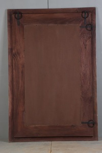 Handcrafted Solid Wood Wall <b>Mirror</b> with Vintage Style Frame Durable Wooden Construction and Elegant Decorative Accent - Product Image 3