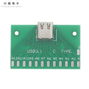Xingkaidianzi Type <b>C</b> Female <b>USB</b> 3.1 PCB Test Board 24 Pin Connector <b>Adapter</b> For Current Testing - Product Image 3