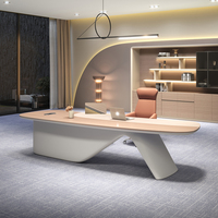 Bureau modulaire en bois personnalisé Bibliothèque extensible Mobilier de patron moderne pour postes de travail à domicile MDF