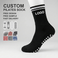 Chaussettes de sport antidérapantes tendance pour femmes, chaussettes de yoga, de ballet, de pilates, chaussettes de luxe pour femmes, chaussettes imprimées personnalisées