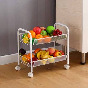Top Sellers Mobile Rolling Metal Storage Cart With Caster Wheels 3-Tier <strong>Shelving</strong> Easy to Assemble Kitchen Organizer Rack - Product Image 3