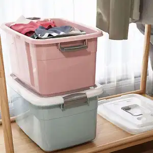 低价食品储存容器塑料容器彩色方形塑料套装衣物储存容器