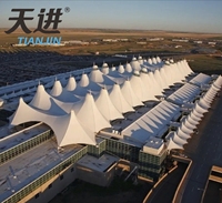 Tissu de bâche en PVC Tianjin 1050 GSM, haute résistance à la déchirure, pour structure de membrane tendue imperméable