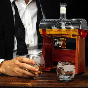Ensemble de <span class=keywords><strong>carafe</strong></span> à whisky en verre avec verres, 37.2 floz, <span class=keywords><strong>carafe</strong></span> à whisky à <span class=keywords><strong>alcool</strong></span>, <span class=keywords><strong>carafe</strong></span> ronde avec robinet, bouchon et base - Product Image 5