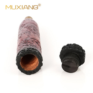 MUXIANG Wood Cigarette Pipe Briar Straight Type Hand Carved Tobacco Pipe Men's 3mm Filter - Product Image 2