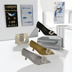 Tacones Altos para Mujer 2025, Punta Fina, Cierre Deslizante, Plantilla Delgada de Goma para Aumentar la Altura y Transpirabilidad - Product Image 3