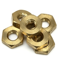 Solid Brass Hex Nuts in Various Sizes M3-M20 Hex Fasteners Suitable for Industrial Light Load Use