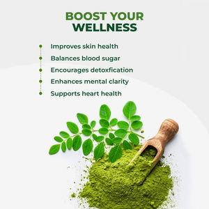 Fournisseur chinois en gros, OEM, marque privée, <span class=keywords><strong>poudre</strong></span> d'extrait de feuille de <span class=keywords><strong>Moringa</strong></span> 100% pure biologique 8OZ, complément alimentaire - Product Image 6