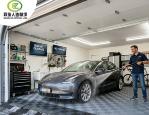 Dalles de sol de garage emboîtables durables antidérapantes en PP vierge à 100 %, épaisseur 18 mm, pour le detailing automobile et les stations de lavage 4S - Product Image 2