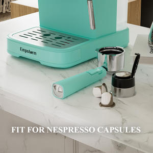 <span class=keywords><strong>Cafetera</strong></span> Exprés Empstorm de 20 Bares con Tanque de Agua de 1.5 L, Espumador de Leche a Vapor para Latte y Cappuccino - Product Image 6