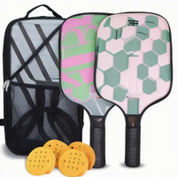 Set Raket Pickleball Custom OEM 2-Paddle 4-Ball 13.5mm Honeycomb Core Bersertifikasi USAPA untuk Kustomisasi Grosir