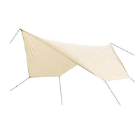 Hamac de camping portable et léger, imperméable et anti-UV, avec bâche de protection contre la pluie, tente polyvalente, poteaux et sangles