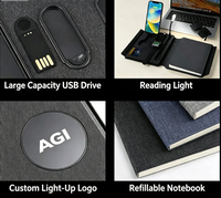 Batterie externe pour ordinateur portable avec charge sans fil 10000mAh en cuir PU, cadeau d'affaires, logo personnalisé OEM