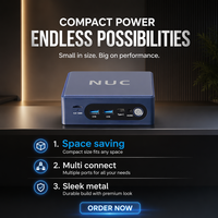 Mini Computadora Intel N150 de Alto Rendimiento, 32GB DDR4, 512GB SSD, USB3.2, Gigabit Ethernet, Win11 Pro, 4K Gaming, Oficina en Casa, Escritorio