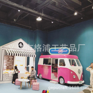 รถขายอาหารสไตล์วินเทจคลาสสิก ทำจากไฟเบอร์กลาส 4 ล้อ มีพื้นที่เตรียมอาหาร ใช้งานกลางแจ้ง พร้อมระบบไฟฟ้าในตัว ประกอบง่าย - Product Image 4