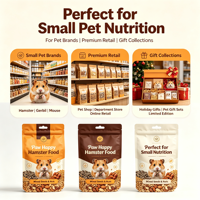 Sachet alimentaire personnalisé à 8 soudures latérales avec fermeture éclair, fond plat, haute barrière, scellage robuste, en feuille d'aluminium de qualité alimentaire pour hamsters