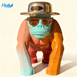 Escultura <span class=keywords><strong>de</strong></span> Gorila <span class=keywords><strong>de</strong></span> Fibra <span class=keywords><strong>de</strong></span> Vidrio <span class=keywords><strong>de</strong></span> Tamaño Real Personalizada, Estatua <span class=keywords><strong>de</strong></span> King Kong <span class=keywords><strong>de</strong></span> Resina para Decoración <span class=keywords><strong>de</strong></span> Parques, Zoológicos y Hoteles al Aire Libre - Product Image 1