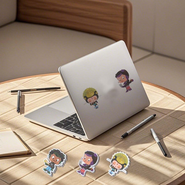 Weatherproof Kawaii Laptop Decoration Hologram Package logo Holographic Waterproof Die Cut Laser Die Cutting Die-cut Stickers