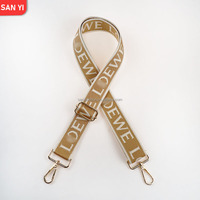 Sangle d'épaule LO EWE pour femmes, 100 % polyester jacquard, ajustable, avec lettres élégantes, 38 mm, très vendue, pour sacs