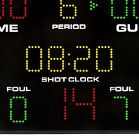Papan Skor Pertandingan Bola Basket LED Merah/Kuning/Hijau Kecerahan Tinggi Indoor/Outdoor Kontrol Jarak Jauh Timer Lapangan Sekolah Klub Grosir