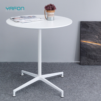 Petite table d'appoint ronde pour canapé, table basse en métal pour zone de négociation commerciale
