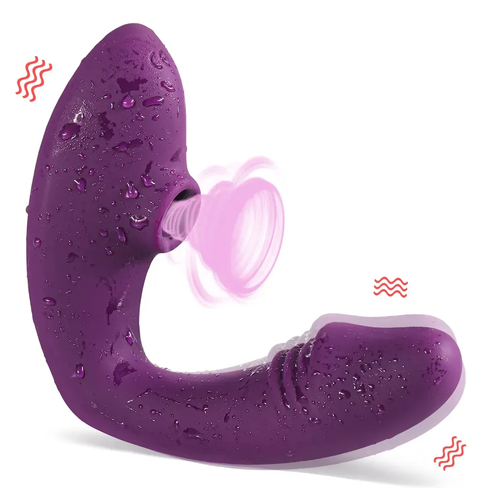 Pop-Suck-Vibrator für Damen G-Punkt Doppel-Dildo-Vibrator Klitoris-Sauger Klitoris-Stimulator weiblicher drahtloser Vibrator Sexspielzeug für Erwachsene