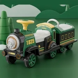 Trenino Elettrico per <span class=keywords><strong>Bambini</strong></span> a Doppia Trazione Ricaricabile Biposto Giocattolo a Batteria con Telecomando Trattore con Doppio Rimorchio - Product Image 3