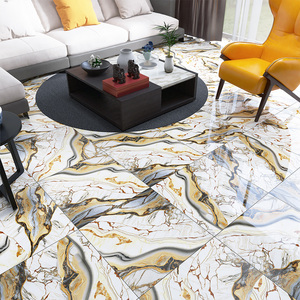 Vàng trắng mạ calacatta sứ 600x600 bóng toàn thân gạch hiện đại nội thất phòng khách bằng đá cẩm thạch firebrick chức năng - Product Image 5