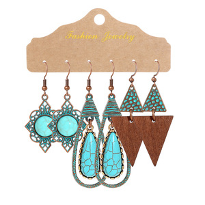 Fashion Jewelry Bohemia Style <b>Drop</b> Earrings Alloy Tassel Women's Party Earrings Antique <b>Bronze</b> Plated - Product Image 5