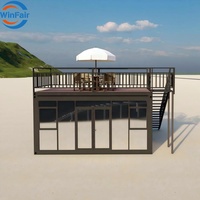 WinFair – Maisons modulaires préfabriquées Georgia Duplex portables les moins chères, petites maisons modernes en conteneurs pour 8 unités minimum / bureau de jardin
