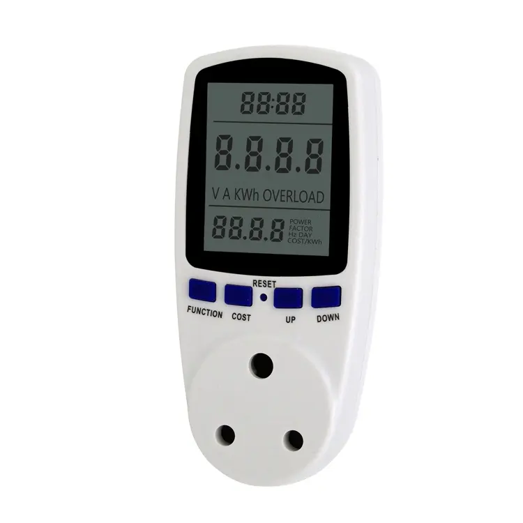 Za Stekker Smart Home Lcd Digitale Power Meter Zonne-Energie Monitor Energiemeter Socket
