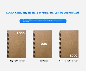 Bán buôn tùy chỉnh A6 số lượng lớn BKS thương hiệu Organizer/kế hoạch máy tính xách tay kraft giấy xoắn ốc ràng buộc khuyến mại Logo Cá Nhân Da PP - Product Image 3