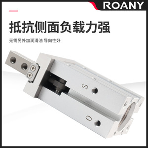 Cylindre pneumatique à doigt Mhz2 16D, corps en aluminium, double action, connexion filetée avec fonction magnétique - Product Image 2