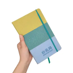 Diário personalizado de fábrica, livro de planejamento, caderno de PU, papel reciclado, impressão em cores, promoção A5, capa dura, diário de couro, China