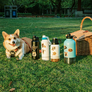 Everich 3 in 1 Multifunctional Design Stainless Steel Double Wall Insulated Pet Feeding <strong>Dog</strong> <strong>Water</strong> <strong>Bottles</strong> for Travel - Product Image 4