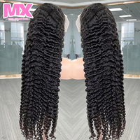 Peluca de Cabello Humano Rizado Birmano con 250% de Densidad, Peluca de Cabello Vietnamita Virgen de 40 Pulgadas de Largo con Ondas Profundas, Pelucas de Cabello Indio Virgen Liso Natural