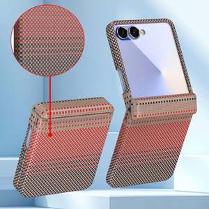 Nouvelle coque de téléphone portable en fibre de carbone rigide antichoc avec chariot magnétique pour Samsung Galaxy Z Flip 7 6 5 4 - Product Image 3