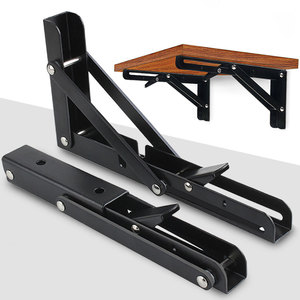 सजावटी 90 डिग्री वॉल माउंटिंग कॉर्नर स्टेनलेस स्टील एंगल त्रिकोण एडजस्टेबल टेबल सपोर्ट फोल्डिंग शेल्फ ब्रैकेट - Product Image 2