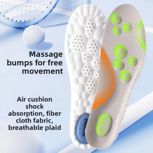 Customizable 4D Blue Cloud Insole Ice Feeling Breathable Sweat Anti-odor Sports Leisure Comfortable PU Insole - Product Image 4