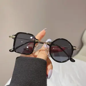 Mode femmes plage PC cadre couleur lentille lunettes couleur large bord conduite lunettes de soleil