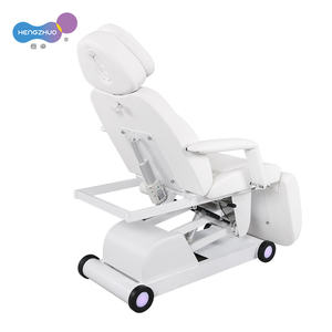 Электрическая косметологическая кушетка с 1 мотором для салона красоты, с ножным управлением, регулировкой высоты, из прочной искусственной кожи - Product Image 6