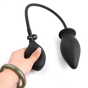 Plug anal gonflable pour jouet de masturbation-Pénis réaliste extensible-Dilatateur anal de stimulation de la prostate masculine-Bouchon arrière - Product Image 4