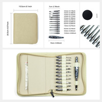 Kit de 12 crochets détachables, tailles 1-12, avec poignées, aiguilles à tricoter pour pulls, ensemble d'outils avec étui de rangement zippé
