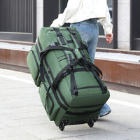 Sac de voyage à roulettes professionnel extra large, sac de voyage en nylon durable, sac de voyage à roulettes robuste avec roues, bagages surdimensionnés