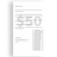 Cartes de loterie à gratter ODM personnalisables avec estampage à chaud, impression numérique sécurisée et vernissage sur carton