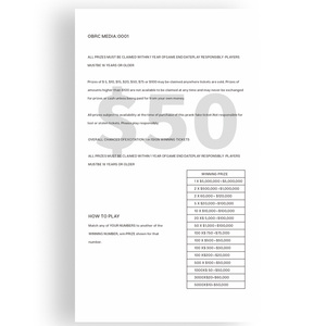 Jeu de loterie à gratter ODM à gagnant immédiat, conception personnalisable, impression numérique sécurisée, vernissage, pour promotions - Product Image 6