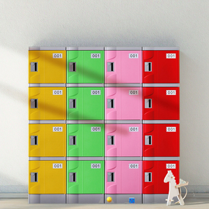 Casier numérique extérieur moderne avec serrures électroniques intelligentes RFID, structure assemblée, design élégant, plastique bleu marine, écologique et étanche - Product Image 3