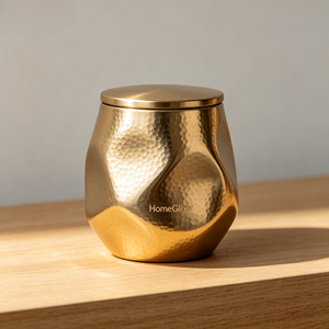 กล่องเก็บเมล็ดกาแฟสไตล์วินเทจ ชุบทองเหลือง ผลิตด้วยเครื่อง CNC พร้อมฝาปิดซีลแน่น - Product Image 2