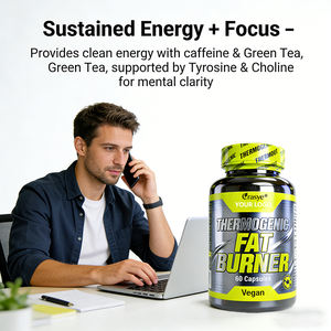 OEM/ODM Thermogene Vetverbranders Capsules Peper & Groene Thee Supplement Gewichtsverlies, Energie & Eetlustondersteuning voor Mannen & Vrouwen - Product Image 2