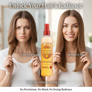 Crema Acondicionadora Sin Enjuague de Aceite de Argán Orgánico, Nutritiva, Fortalecedora, Brillante, para Cabello Rizado, Marca Blanca, Hidratante para Cabello Africano - Product Image 5